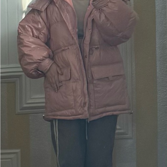 Shiny Pink Puffer Jacket - Picture 5 of 7